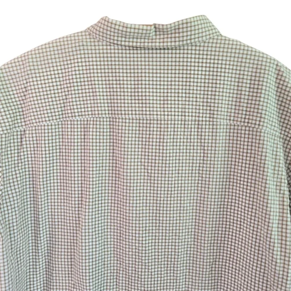 Columbia Mens XXL Beige Plaid Short-Sleeve Button-Up Shirt 100% Cotton Casual We - Picture 6 of 8